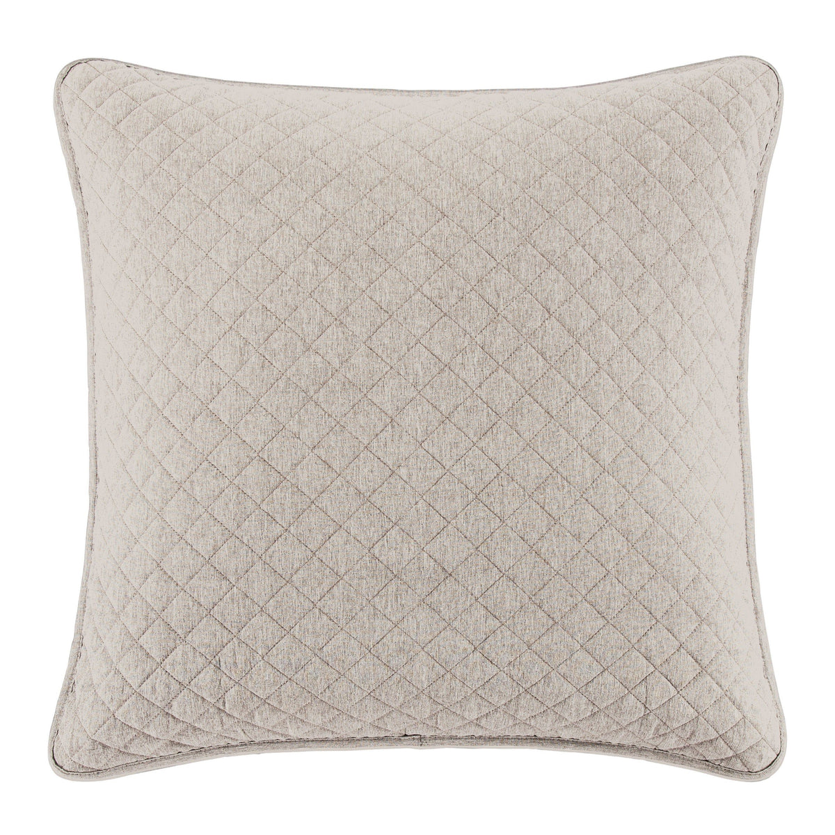Anna Diamond Quilted Euro Sham, 27" x 27", Light Tan, 1PC
