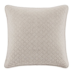 Anna Diamond Quilted Euro Sham, 27" x 27", Light Tan, 1PC