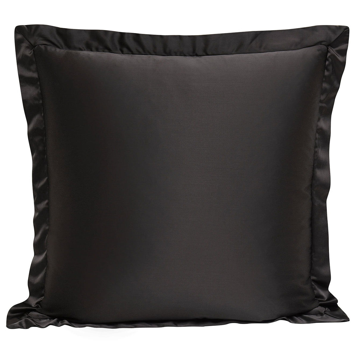 High Shine Satin Euro Sham, 27" x 27", Espresso, 1PC