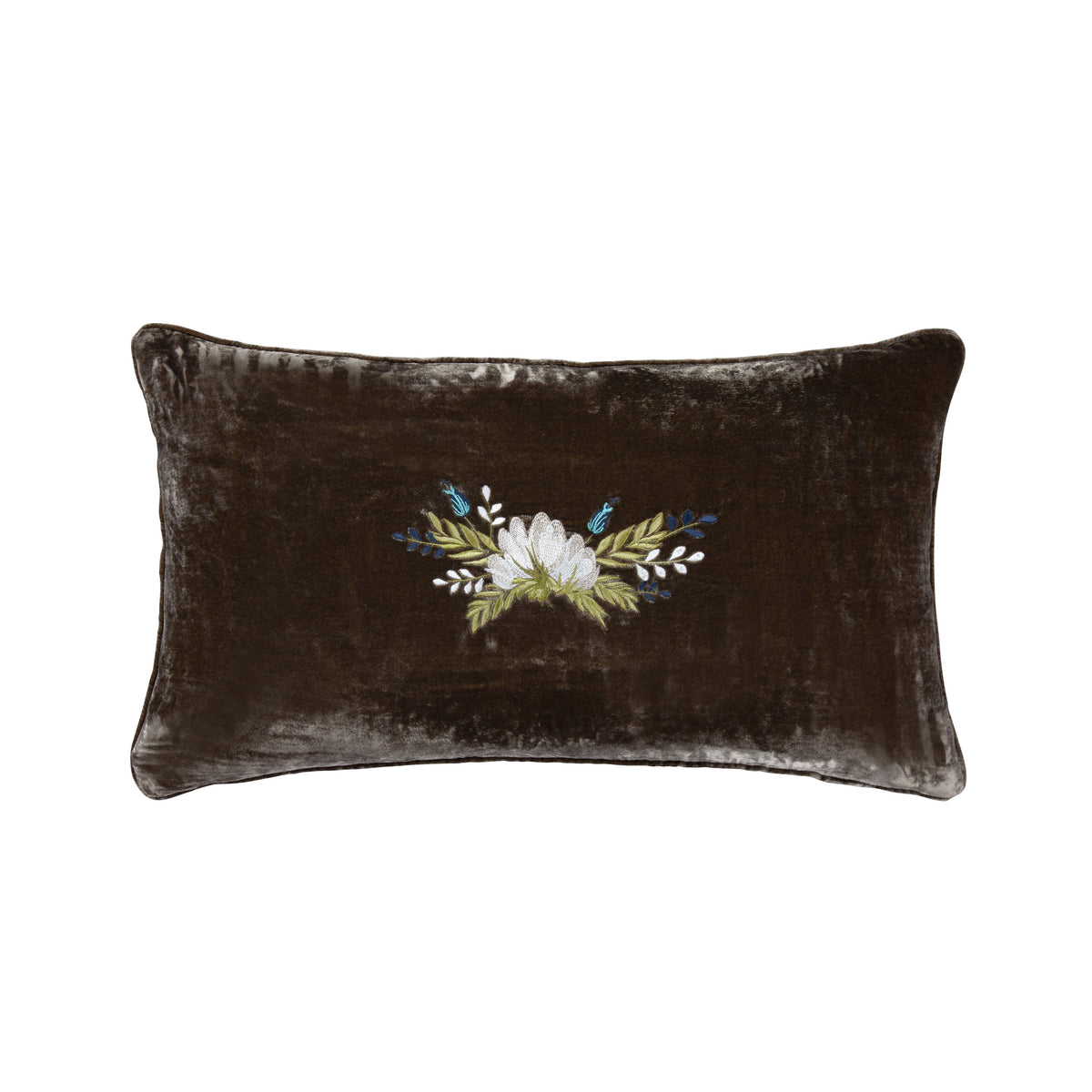 Stella Faux Silk Velvet Body Pillow, 18" x 54", Green Ochre, 1PC