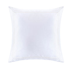 Embroidered Border Euro Sham, 27" x 27", White, 1PC