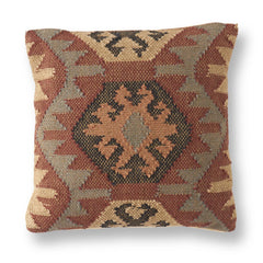 18" Kilim Aztec Hexagon Pillow