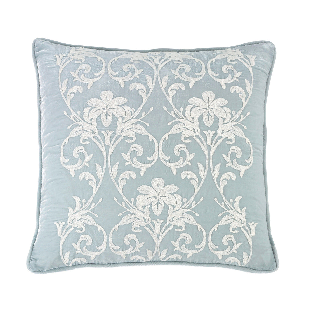 Embroidery Velvet Euro Sham, 27" x 27", 1PC