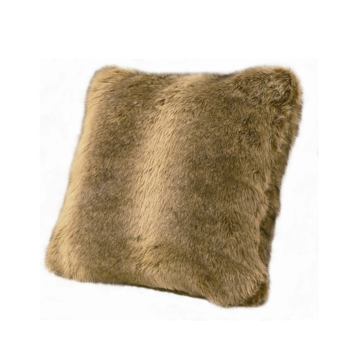 Faux Wolf Fur Throw Pillow, 18" x 18", 1PC