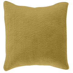 Stonewashed Cotton Velvet Quilted Euro Sham, 27" x 27", Tuscan, 1PC