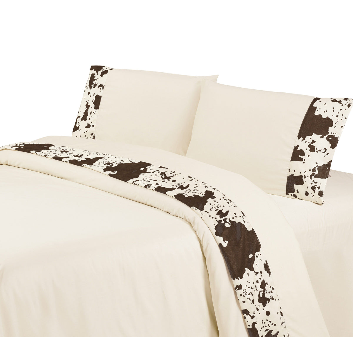 350TC Cowhide Sheet Set, Queen, Cream, 4PC