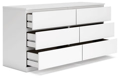 Onita - White - Six Drawer Dresser