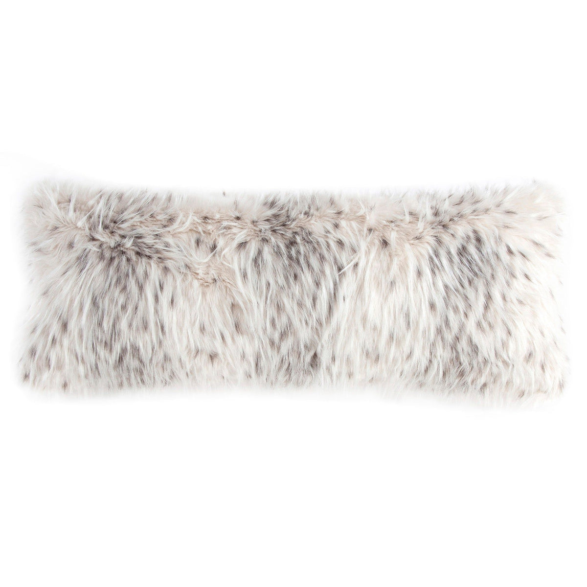 Ermine Lumbar Pillow with Down Insert, 14" x 36", White, 1PC
