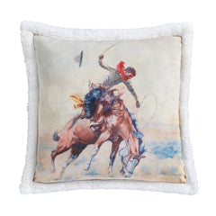 Buster Campfire Sherpa Pillow, 18" x 18", 1PC