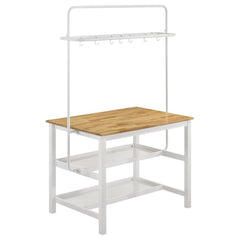 Edgeworth - 3 Piece Kitchen Island Counter Height Table Set - White