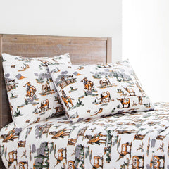 200TC Cotton Ranch Life Sheet Set, Queen, Duffle Bag, 4PC