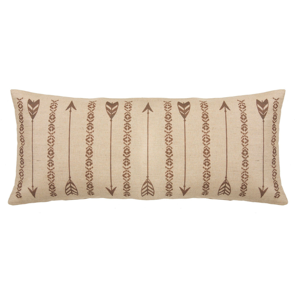 Sedona Long Rectangles & Arrows Burlap Pillow, 15" x 35", 1PC