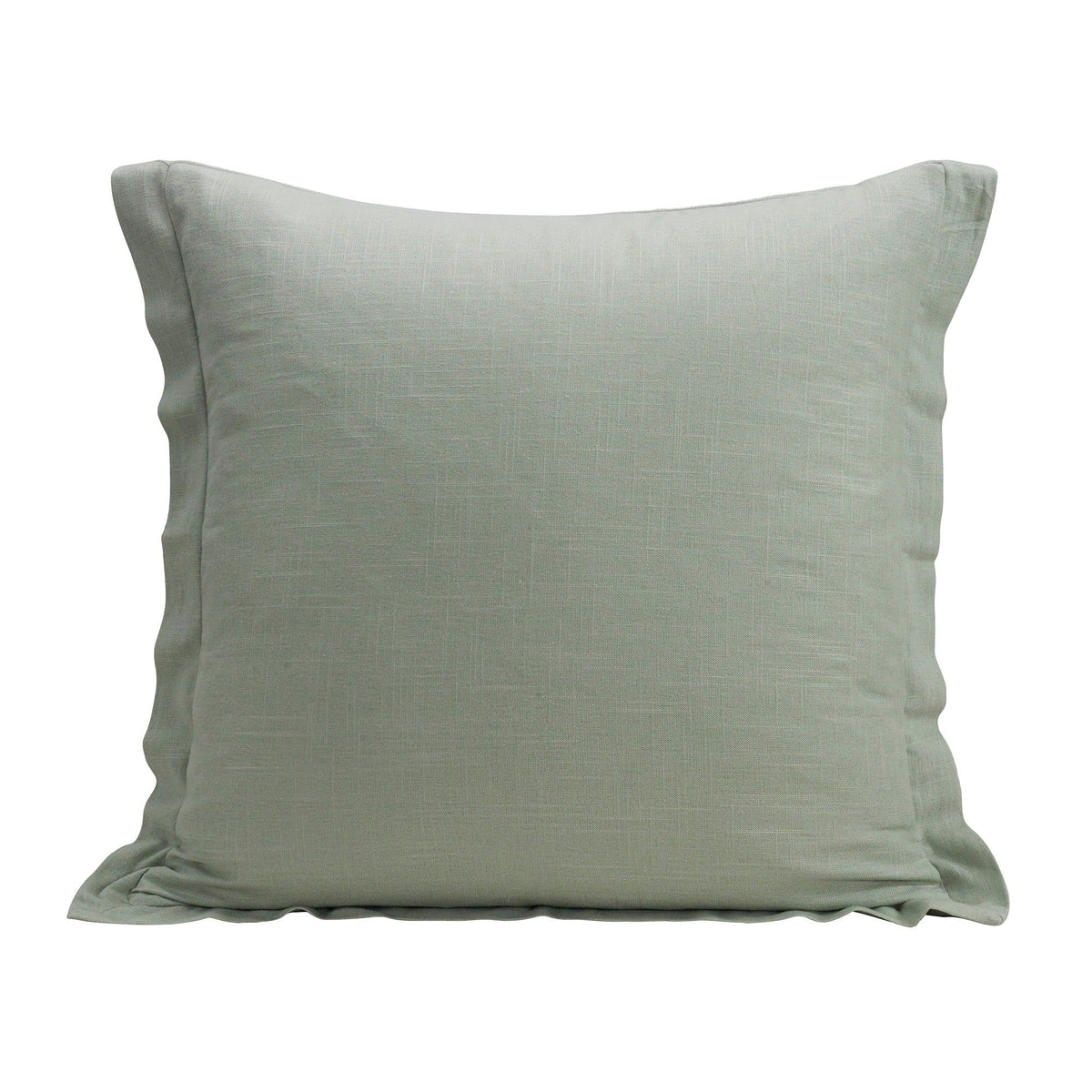 Luna Washed Linen Tailored Euro Sham, 27" x 27", Sage, 1PC