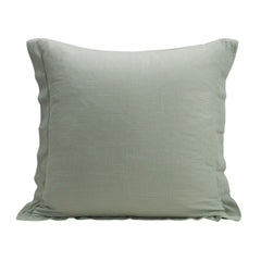 Luna Washed Linen Tailored Euro Sham, 27" x 27", Sage, 1PC