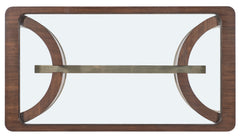 Melange - Contours Cocktail Table - Dark Brown