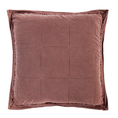 Stonewashed Cotton Canvas Euro Sham, 27" x 27", Sarsaparilla, 1PC
