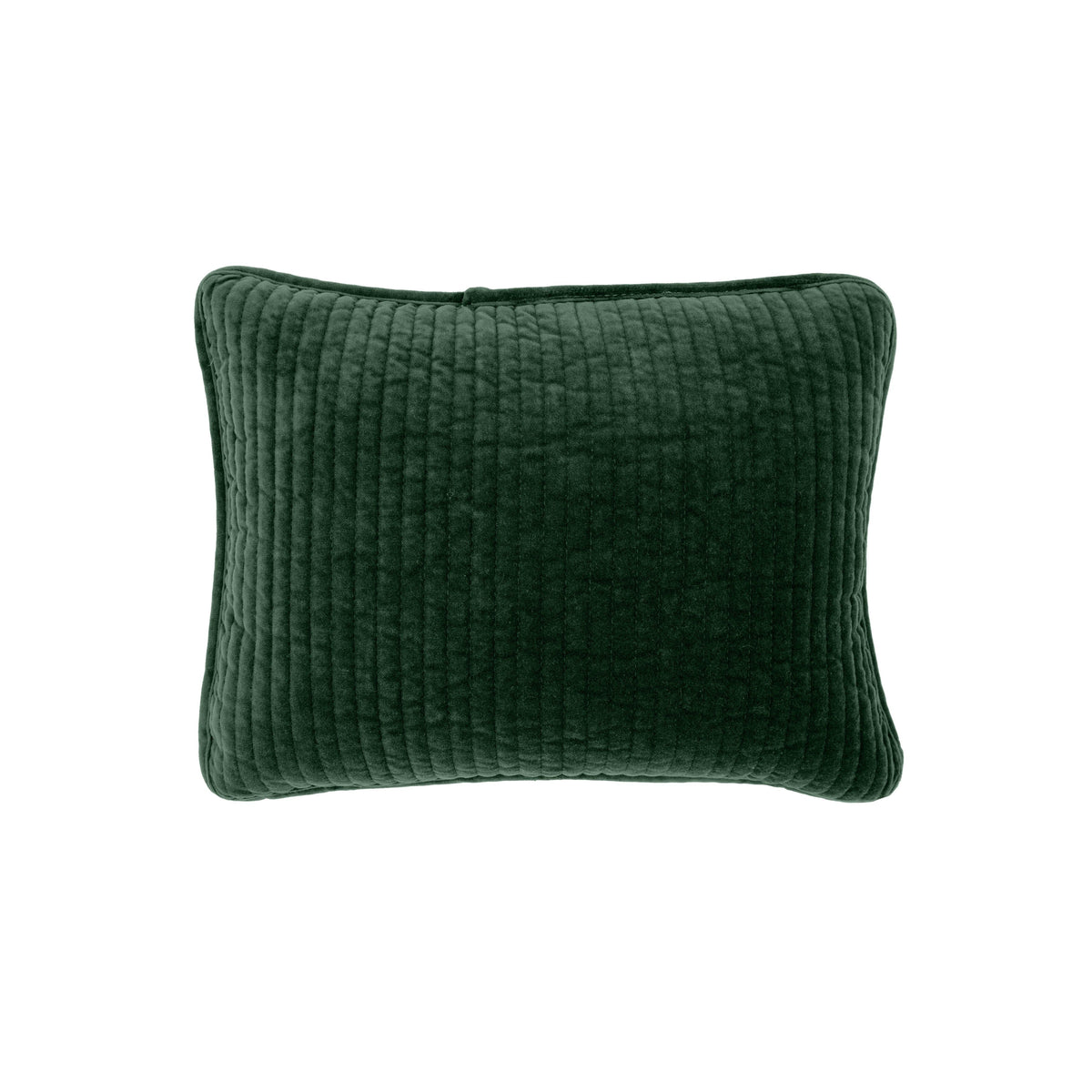 Stonewashed Cotton Velvet Boudoir Pillow, 12" x 16", Emerald, 1PC
