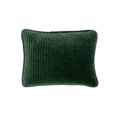 Stonewashed Cotton Velvet Boudoir Pillow, 12" x 16", Emerald, 1PC