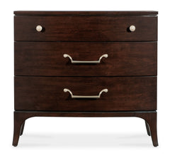 Bella Donna - 33" Three-Drawer Nightstand - Dark Brown