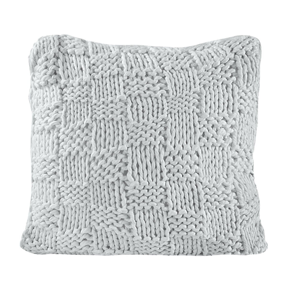 Chess Knit Euro Pillow, 27" x 27", Gray, 1PC