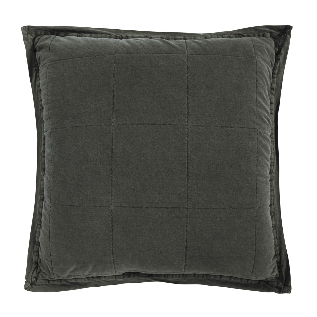 Stonewashed Cotton Canvas Euro Sham, 27" x 27", Duffle Bag, 1PC