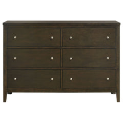 Wilkes - 6-Drawer Dresser Cabinet - Dark Cocoa