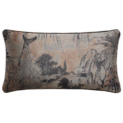 Pastoral Jacquard Lumbar Decorative Pillow, 14" x 26", Rose Gold, 1PC