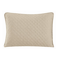 Anna Diamond Quilted Pillow Sham Set, 21" x 27", Light Tan, 2PC