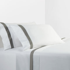 350TC Flange Design Sheet Set, King, Gray, 4PC
