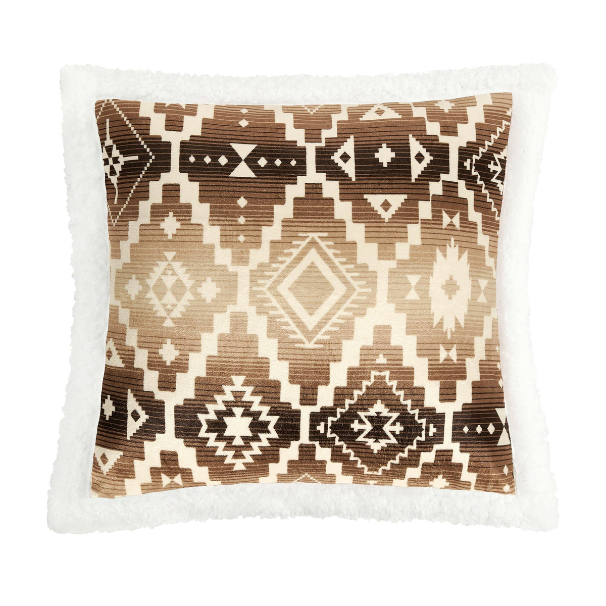 Chalet Campfire Sherpa Pillow, 18" x 18", 1PC, 6 MOQ