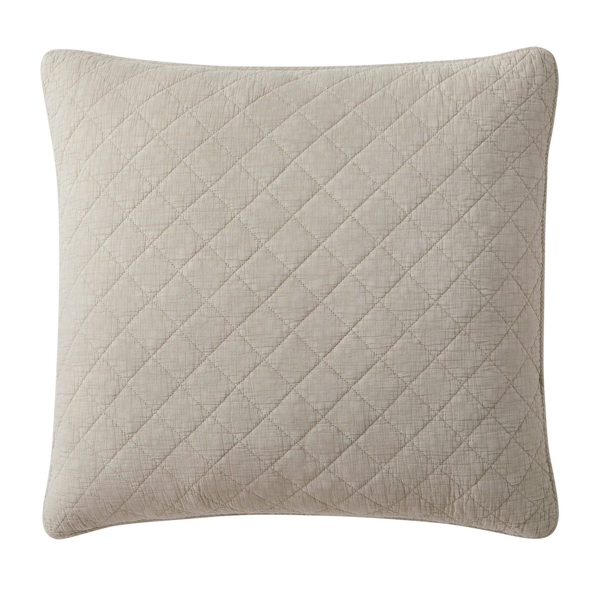 Stonewashed Cotton Gauze Euro Sham, 27" x 27", Sable, 1PC