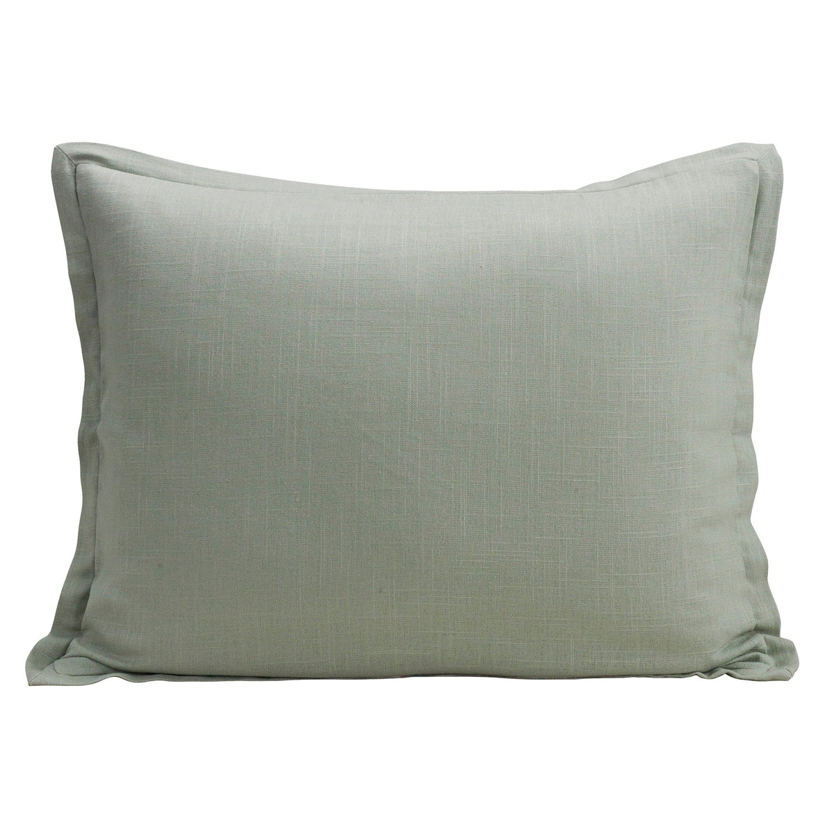 Hera Washed Linen Tailored Dutch Euro Pillow, 27" x 39", Sage, 1PC