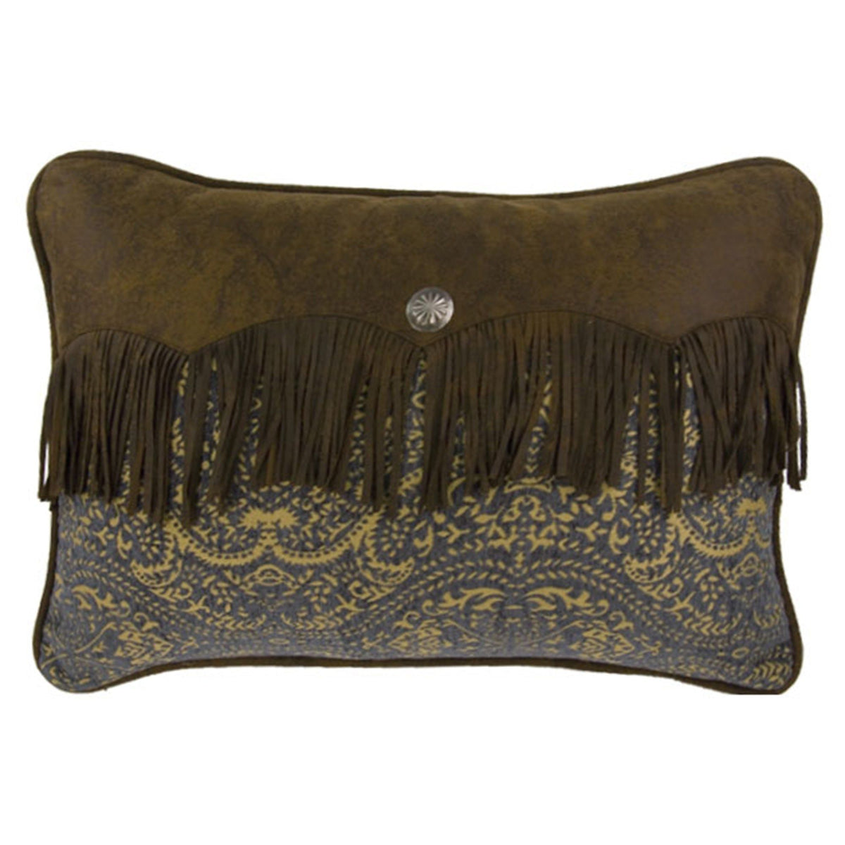 BV Concho & Fringe Pillow, 16" x 21"