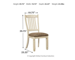 Bolanburg - Brown / Beige - Dining Uph Side Chair (Set of 2) - Rake Back