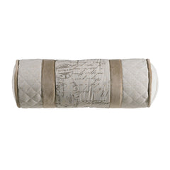 Fairfield Cream & Taupe Neckroll Pillow, 8" x 21", 1PC