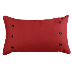 Prescott Large Oblong Lumbar Pillow, 34" x 21", Red, 1PC