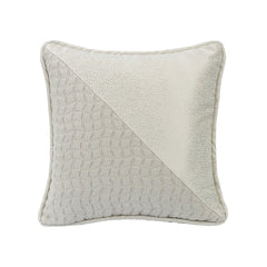 Wilshire Half & Half Gray Decorative Throw Pillow, 16" x 16", 1PC