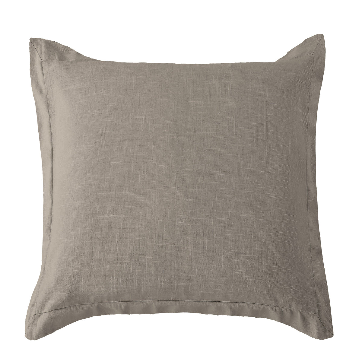 Luna Washed Linen Tailored Euro Sham, 27" x 27", Taupe, 1PC