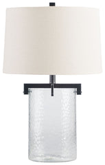 Fentonley - Clear / Antique Black - Glass Table Lamp