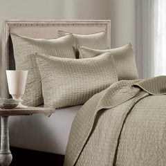Satin Channel Quilt Set, Full/Queen, Taupe, 3PC