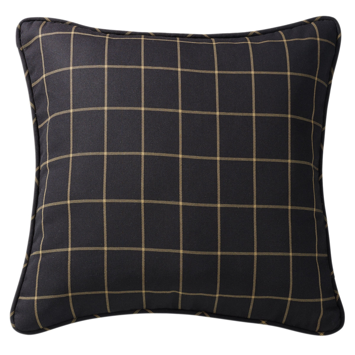 Ashbury Black Woven Tweed Euro Sham, 27" x 27", 1PC