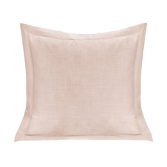 Luna Single Flanged Washed Linen Pillow, 20" x 20", Blush, 1PC