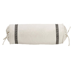 Augusta Matelassé Greek Key Trim Neckroll Pillow, 8" x 21", 1PC