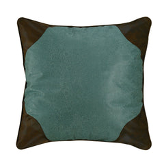 Calhoun Turquoise Faux Tooled Leather Euro Sham, 27" x 27", 1PC