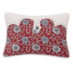 Oblong Floral Concho Pillow, 16" x 21"