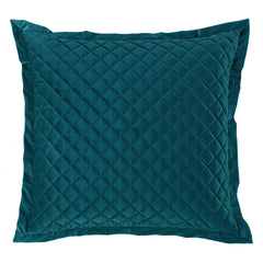 Velvet Diamond Quilted Euro Sham, 27" x 27", Teal, 1PC