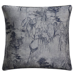 Pastoral Jacquard Euro Sham, 27" x 27", Silver, 1PC
