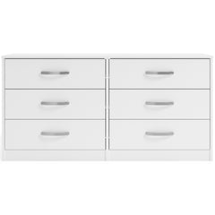 Flannia - White - Six Drawer Dresser - 29'' Height