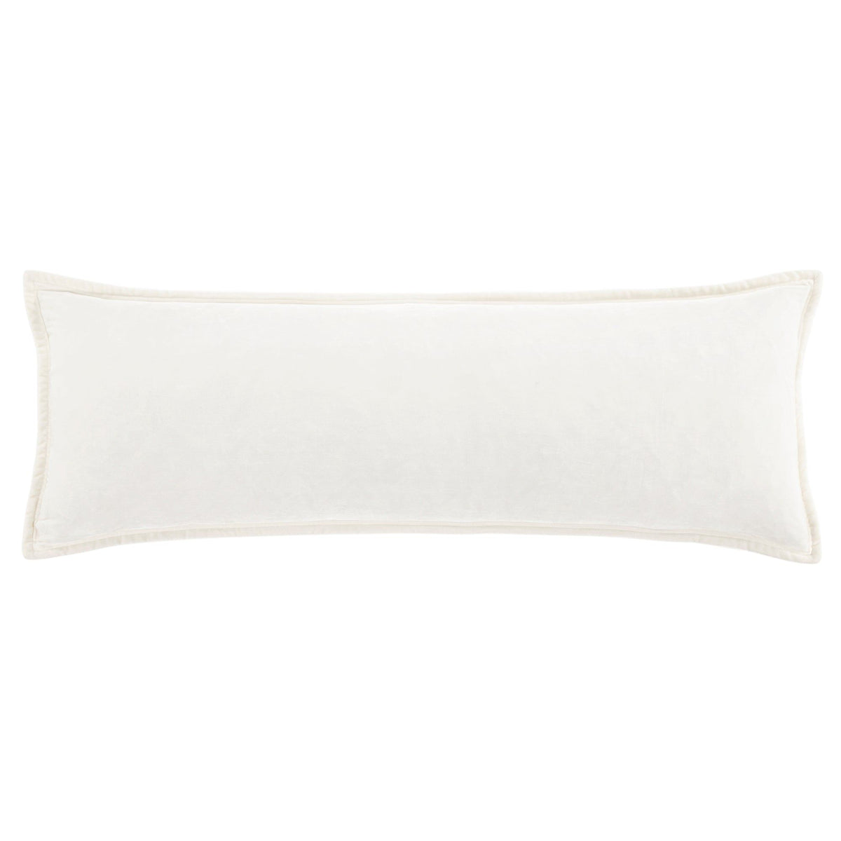 Stella Faux Silk Velvet Long Lumbar Pillow, 14" x 42", Stone, 1PC