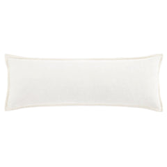 Stella Faux Silk Velvet Long Lumbar Pillow, 14" x 42", Stone, 1PC